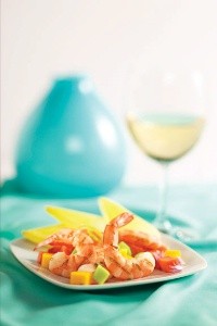 Grilled Shrimp with Tropical Fruit Salsa